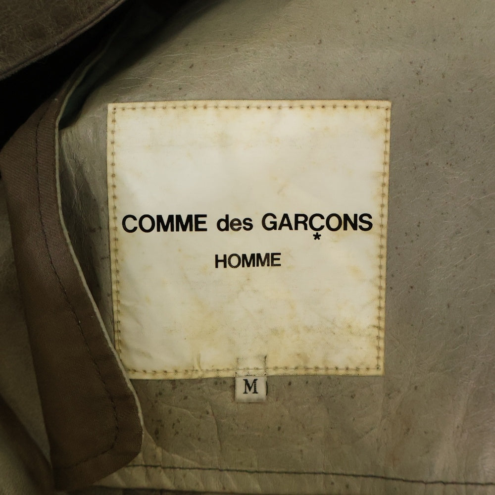 COMME des GARCONS(コムデギャルソン) 98AW 田中オム期 AD1998 ラムレザー 3B テーラードジャケット ブラウン IJ-04016M