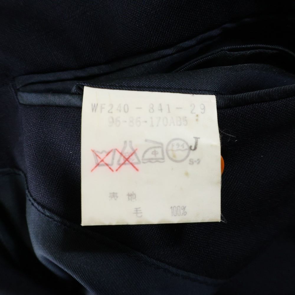 BURBERRY(バーバリー) ゴールドボタン ウール 2B テーラードジャケット ブレザー ネイビー