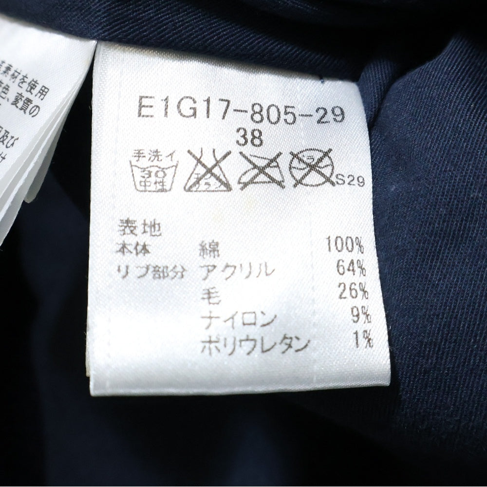BURBERRY BLUE LABEL(バーバリーブルーレーベル) ファー フーデッド ジップアップ デニム ノースリーブ ダウンベスト インディゴ レディース E1G17-805-29