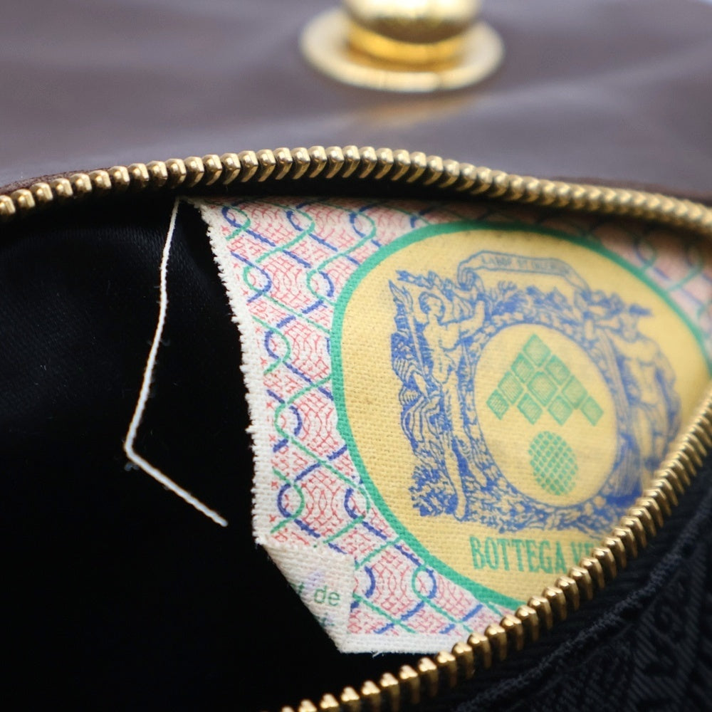 BOTTEGA VENETA(ボッテガヴェネタ) イントレチャート ハンドバッグ ブラウン レザー