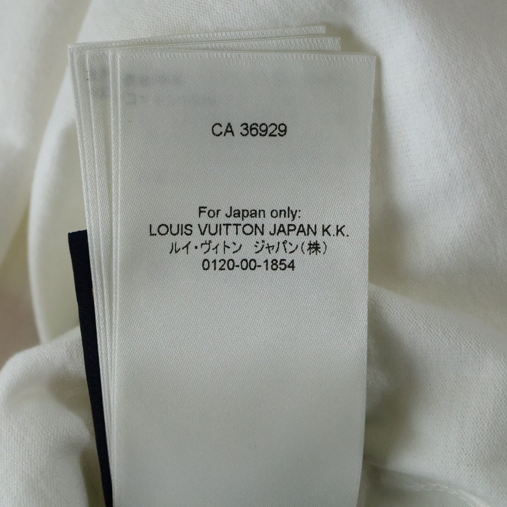 LOUIS VUITTON(ルイヴィトン) 25SS エンベリッシュド グラフィックプリント ビジュー ラインストーン ロゴ クルーネック 半袖Tシャツ カットソー ホワイト RM251M NPG HSY95W