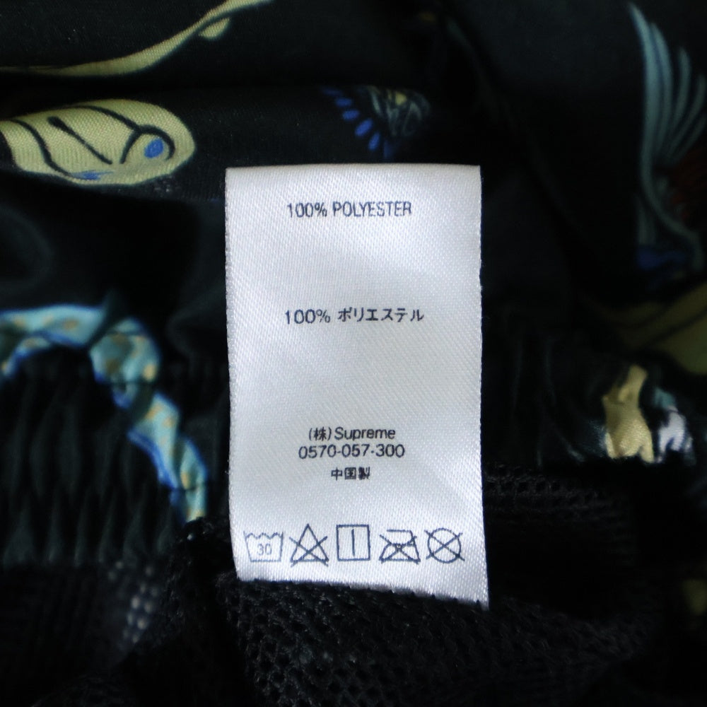 SUPREME(シュプリーム) 18SS Alphabet Water Short アルファベット 総柄プリント ウォーター ハーフ ショートパンツ ショーツ ブラック