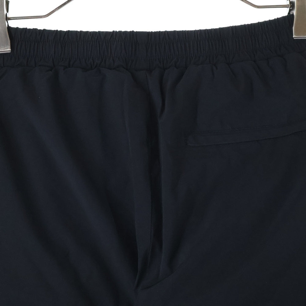 PHATRNK(ファットランク) ラバーワッペンロゴ ナイロン ドローストリング トラックパンツ ブラック