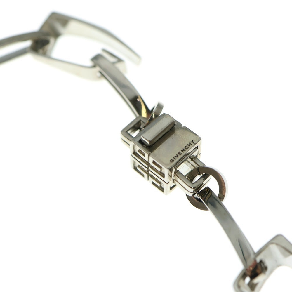 GIVENCHY(ジバンシィ) ロゴキューブ Gチェーン ネックレス ペンダント チェーン シルバー