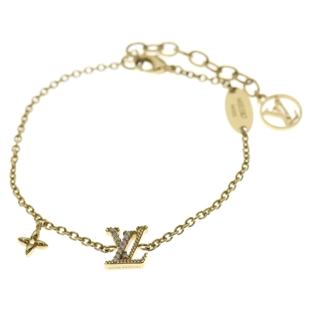 LOUIS VUITTON(ルイヴィトン) LVアイコニック ラインストーン ブレスレット チェーン ゴールド GP M00587