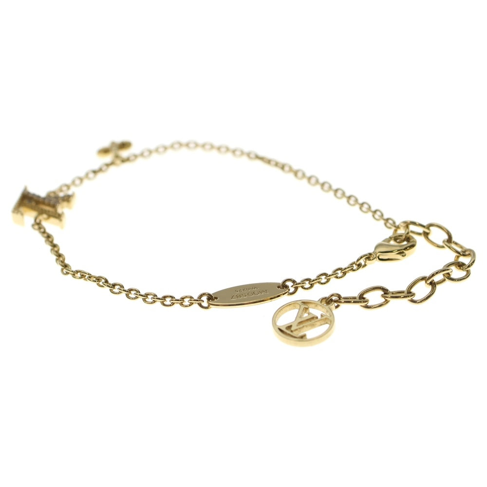 LOUIS VUITTON(ルイヴィトン) LVアイコニック ラインストーン ブレスレット チェーン ゴールド GP M00587