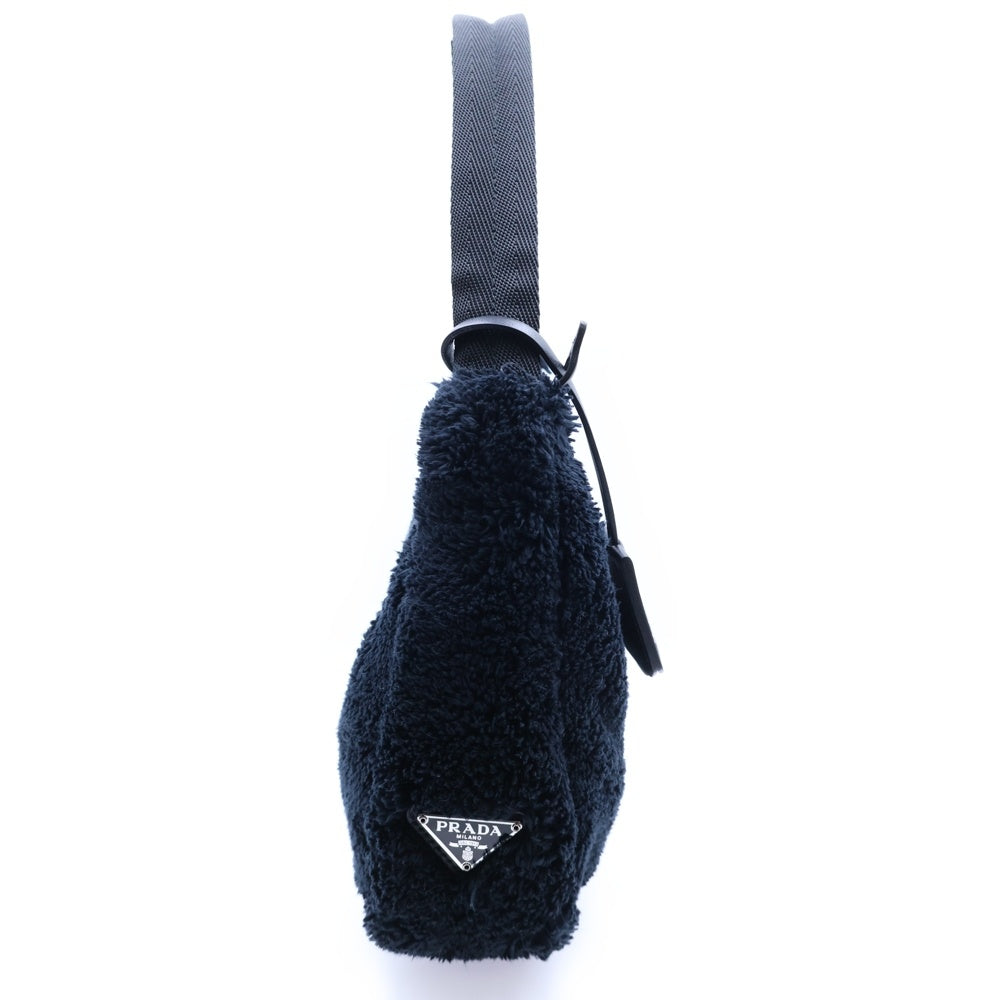 PRADA(プラダ) ワンショルダーバッグ ハンドバッグ テリー ネロ×ビアンコ ブラック×ホワイト スプーニャ 1NE515 シルバー金具