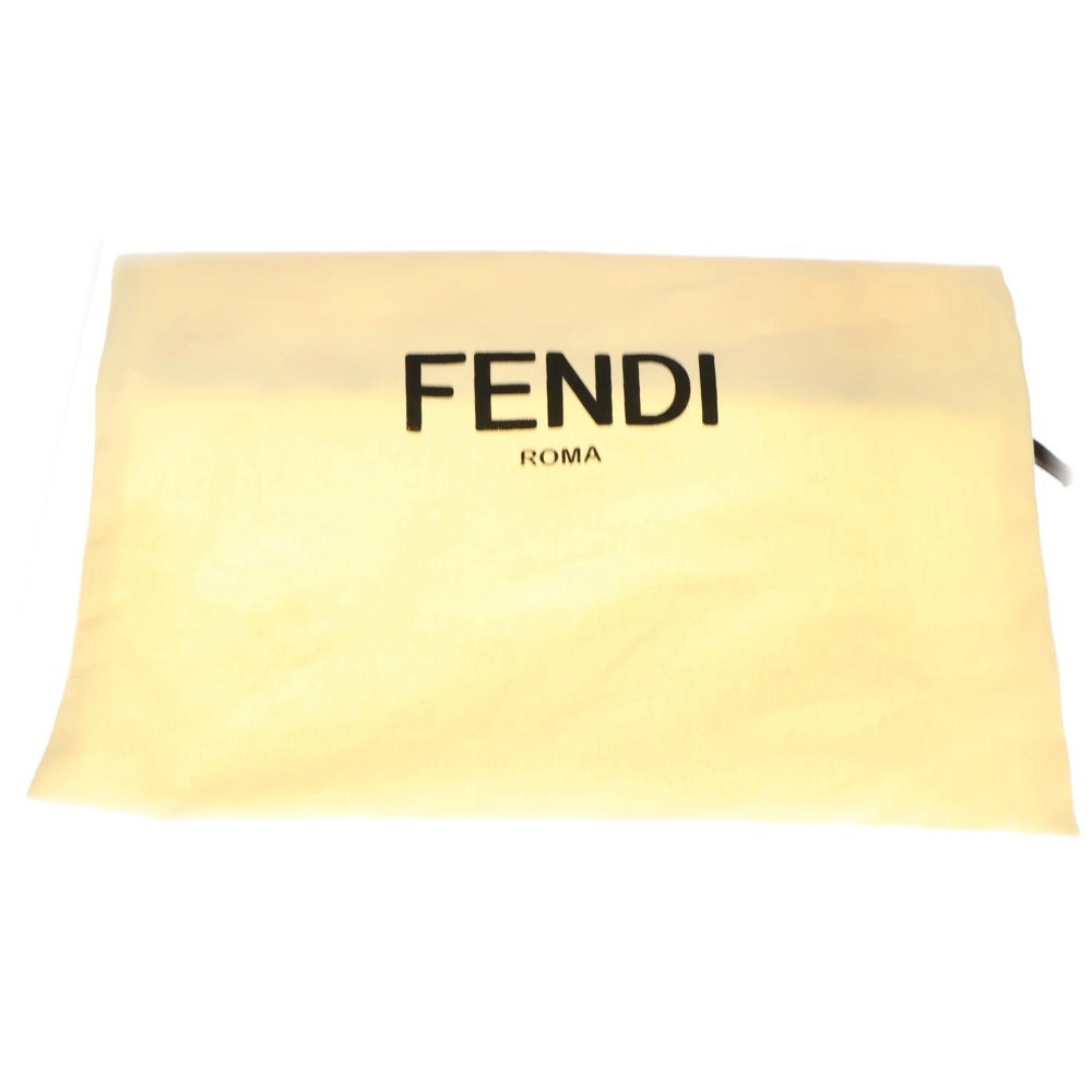 FENDI(フェンディ) キャナイ フラワー ミニ チェーンショルダーバッグ ショルダーポシェット ピンクベージュ レザー 8M0381 ゴールド金具
