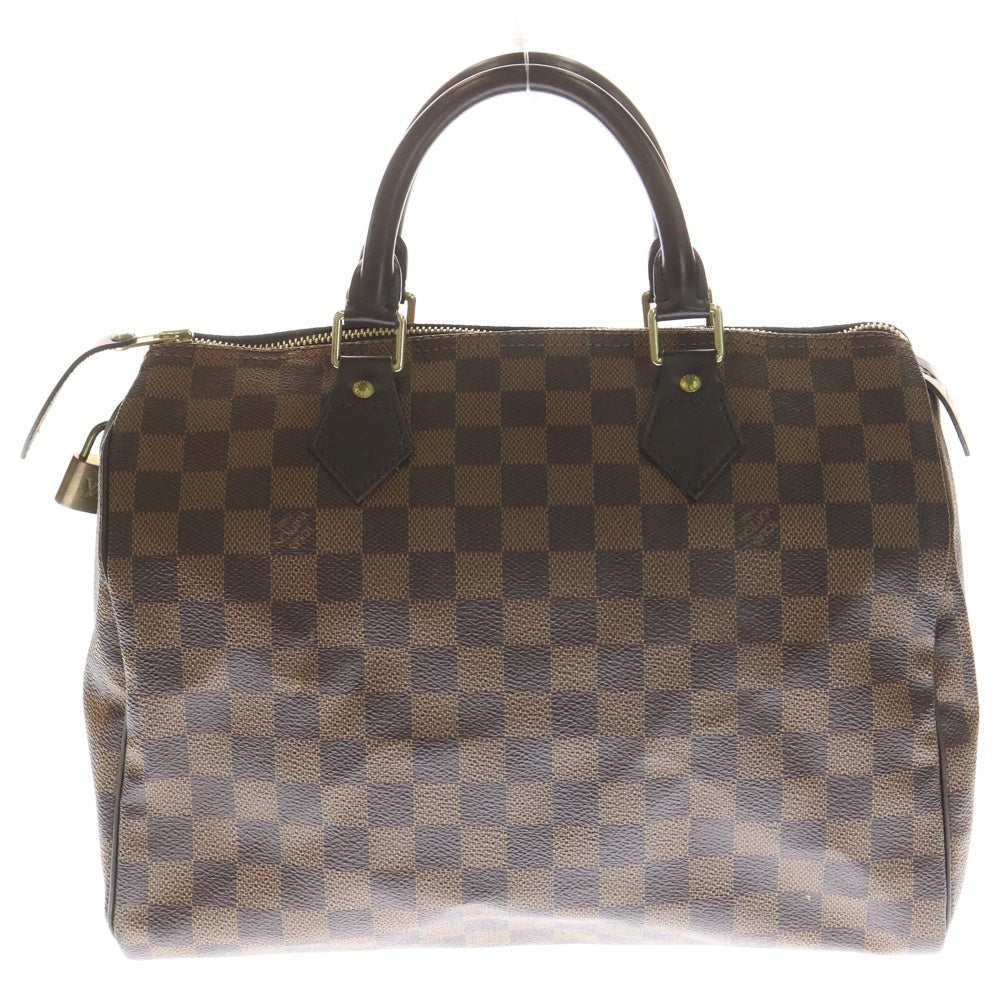 LOUIS VUITTON(ルイヴィトン) ダミエ スピーディー30 ハンドバッグ ミニボストンバッグ ブラウン レザー×PVC N41531 ゴールド金具
