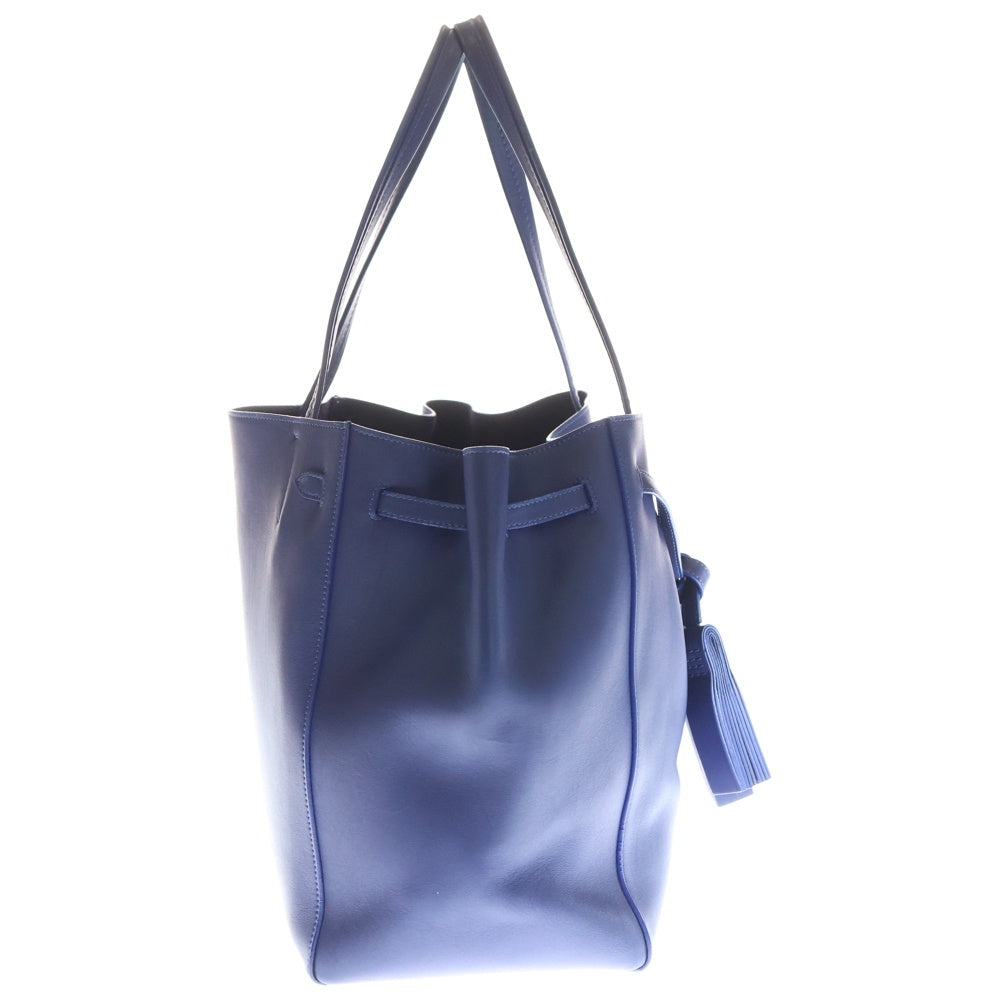 CELINE(セリーヌ) カバファントム トートバッグ ハンドバッグ ブルー レザー ゴールド金具