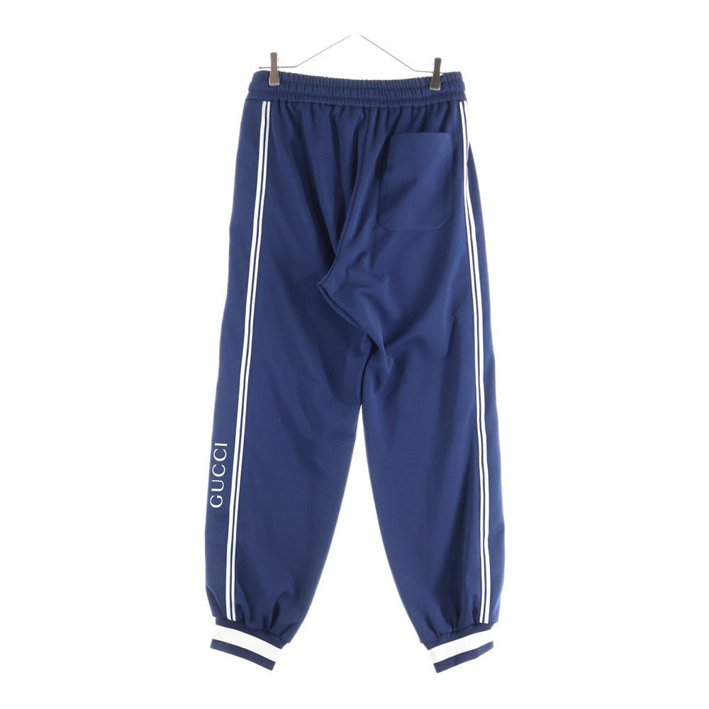 GUCCI(グッチ) 24AW テクニカルジャージー サイドラインロゴトラックパンツ ブルー/ホワイト 787942-XJGJ5