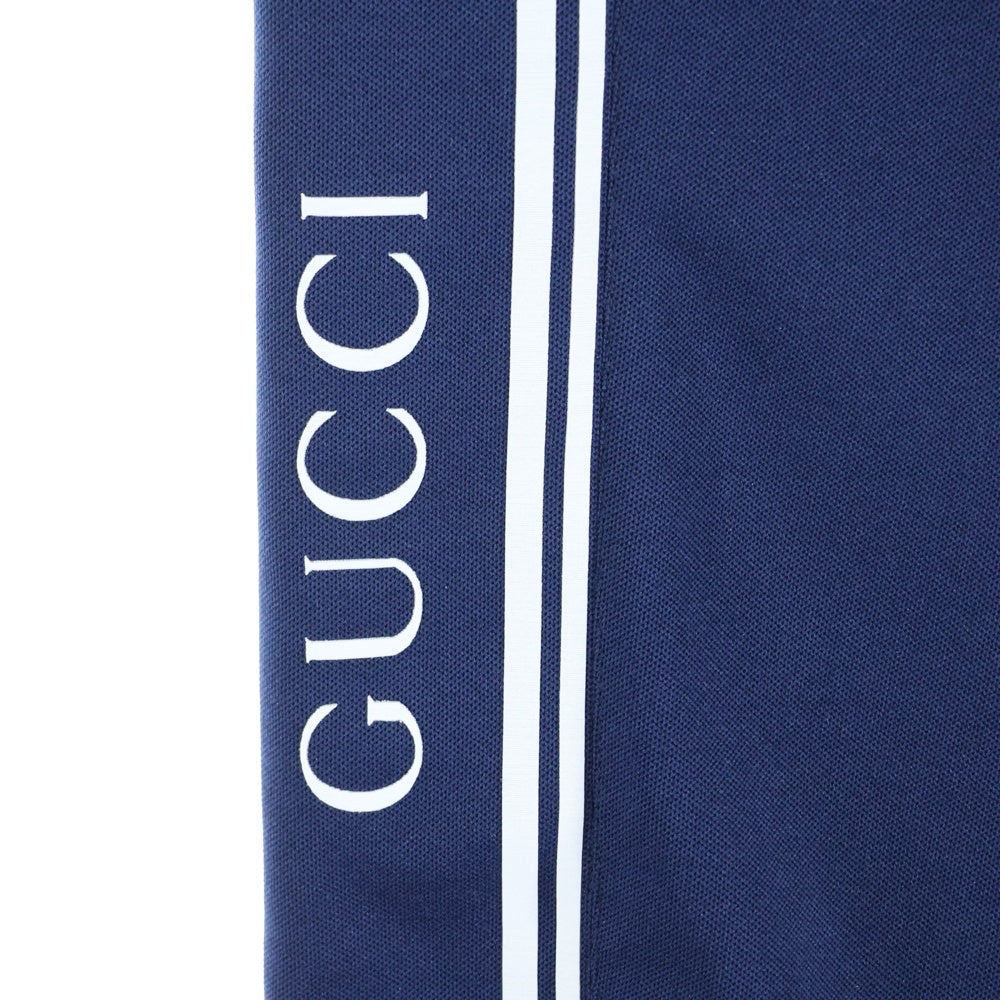 GUCCI(グッチ) 24AW テクニカルジャージー サイドラインロゴトラックパンツ ブルー/ホワイト 787942-XJGJ5