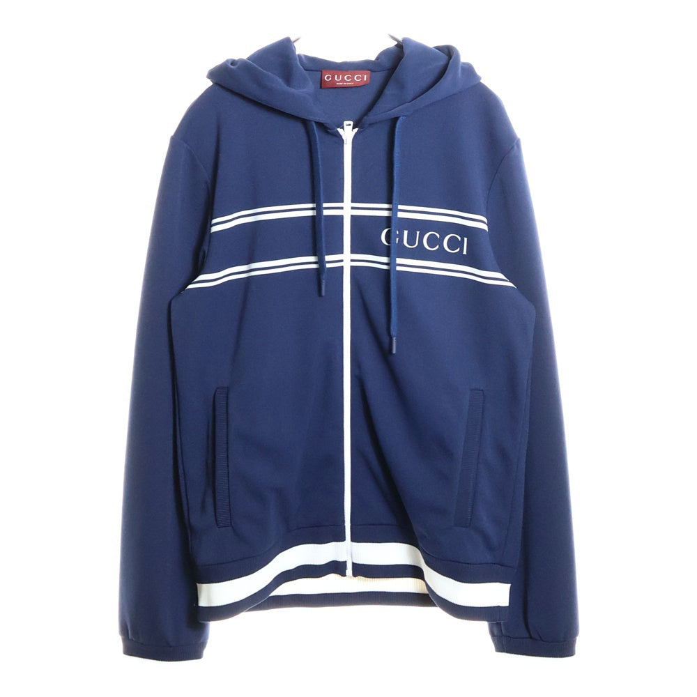 GUCCI(グッチ) テクニカルジャージー ロゴフーデッドスウェット 