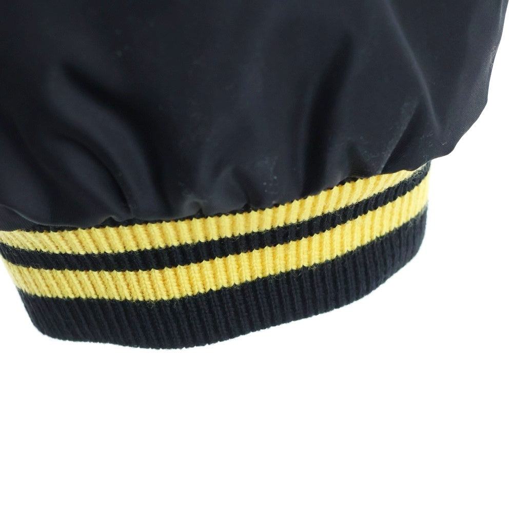 PRADA(プラダ) 24AW Re-Nylon ロゴパッチ付ナイロンボンバージャケット ブルゾン ブラック/イエロー SGC725