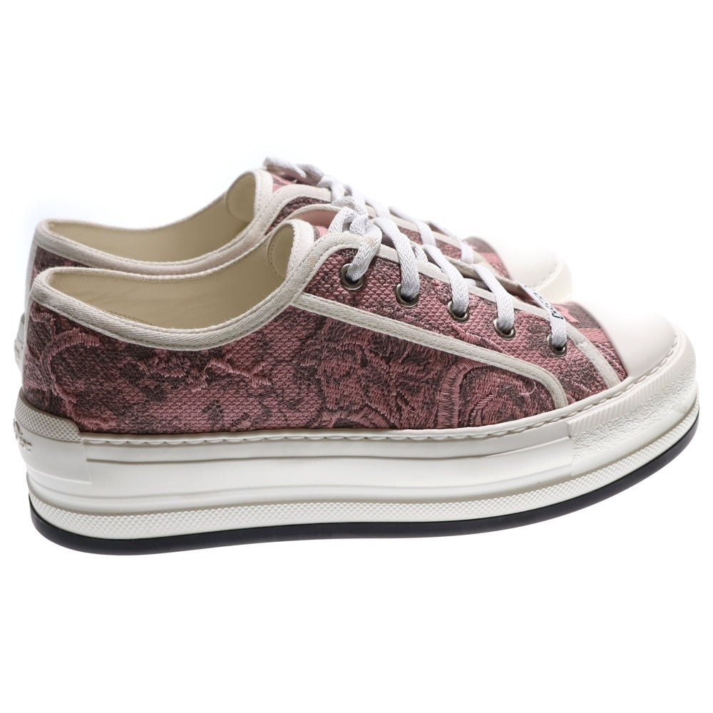Christian Dior(クリスチャンディオール) Walk'n'Dior アニマル トワルドジュイ ジャガード柄 キャンバス/ラバー レースアップ ローカットシューズ スニーカー レディース KCK385TJE62P38