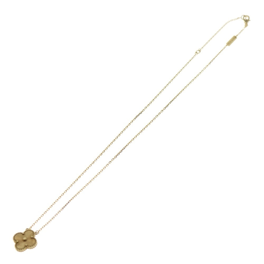 Van Cleef & Arpels(ヴァンクリーフアンドアーペル) ヴィンテージアルハンブラ ギョーシェ ネックレス K18 Au750 YG イエローゴールド ペンダント レディース
