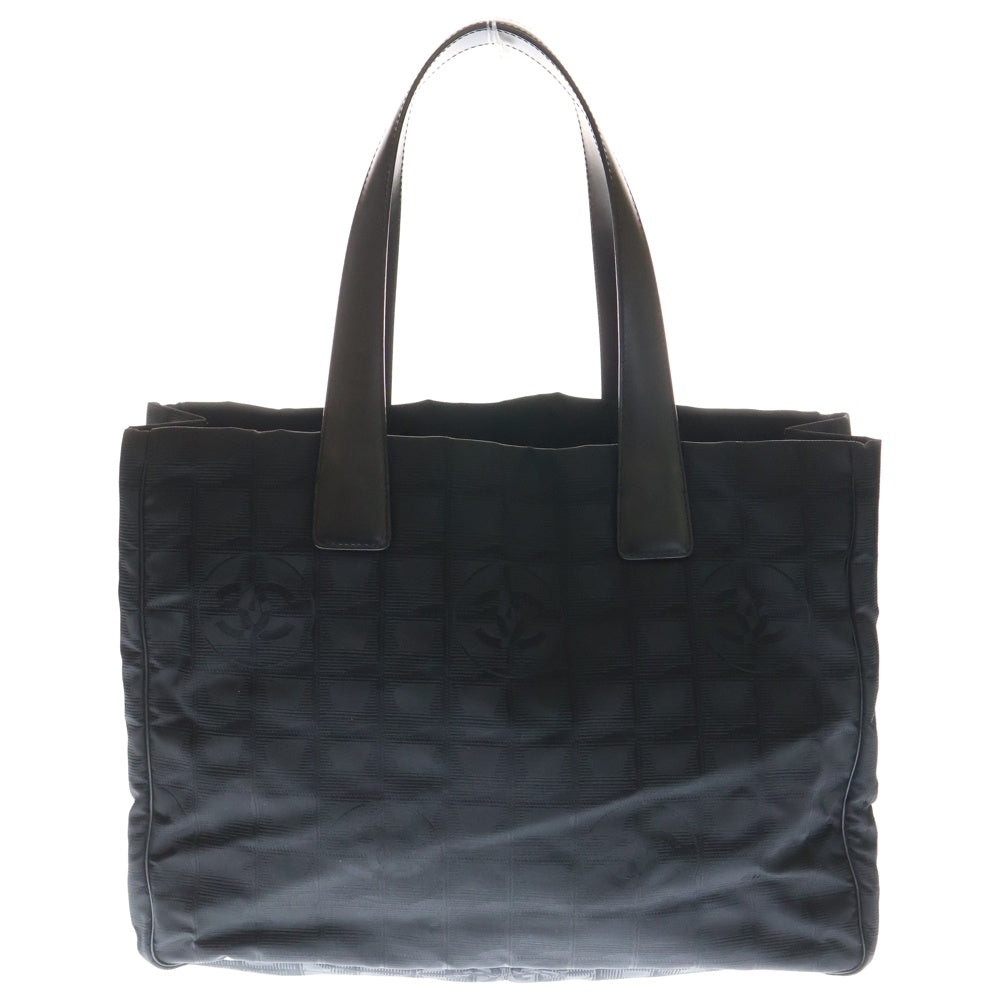 CHANEL(シャネル) ニュートラベルライン トートMM トートバッグ ハンドバッグ ブラック レザー×ナイロン