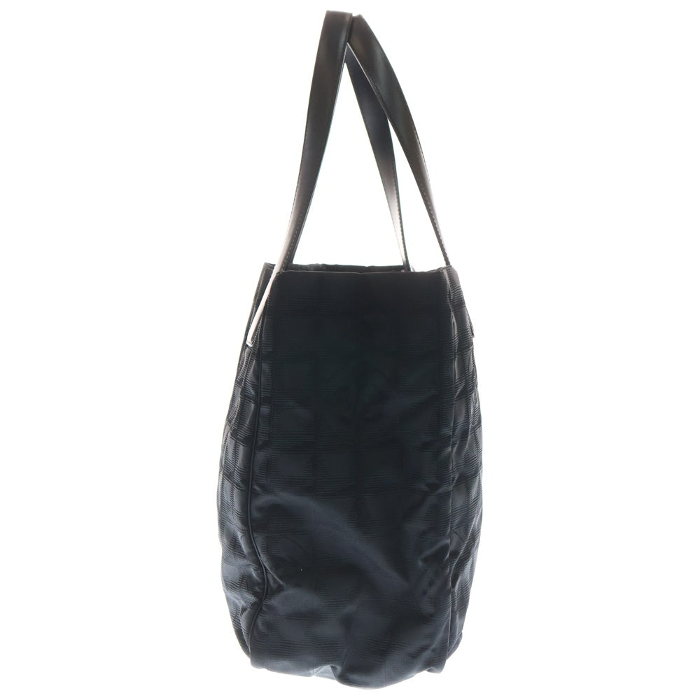 CHANEL(シャネル) ニュートラベルライン トートMM トートバッグ ハンドバッグ ブラック レザー×ナイロン