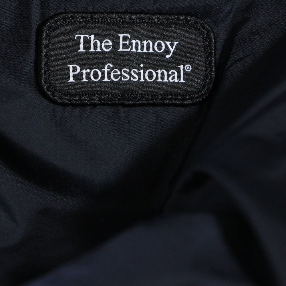 The Ennoy Professional(エンノイプロフェッショナル) 25AW Padded Nylon Coach Jacket パデット ナイロン ワッペンロゴ 中綿 スナップボタン コーチジャケット ネイビー AW25BRENJK04LP