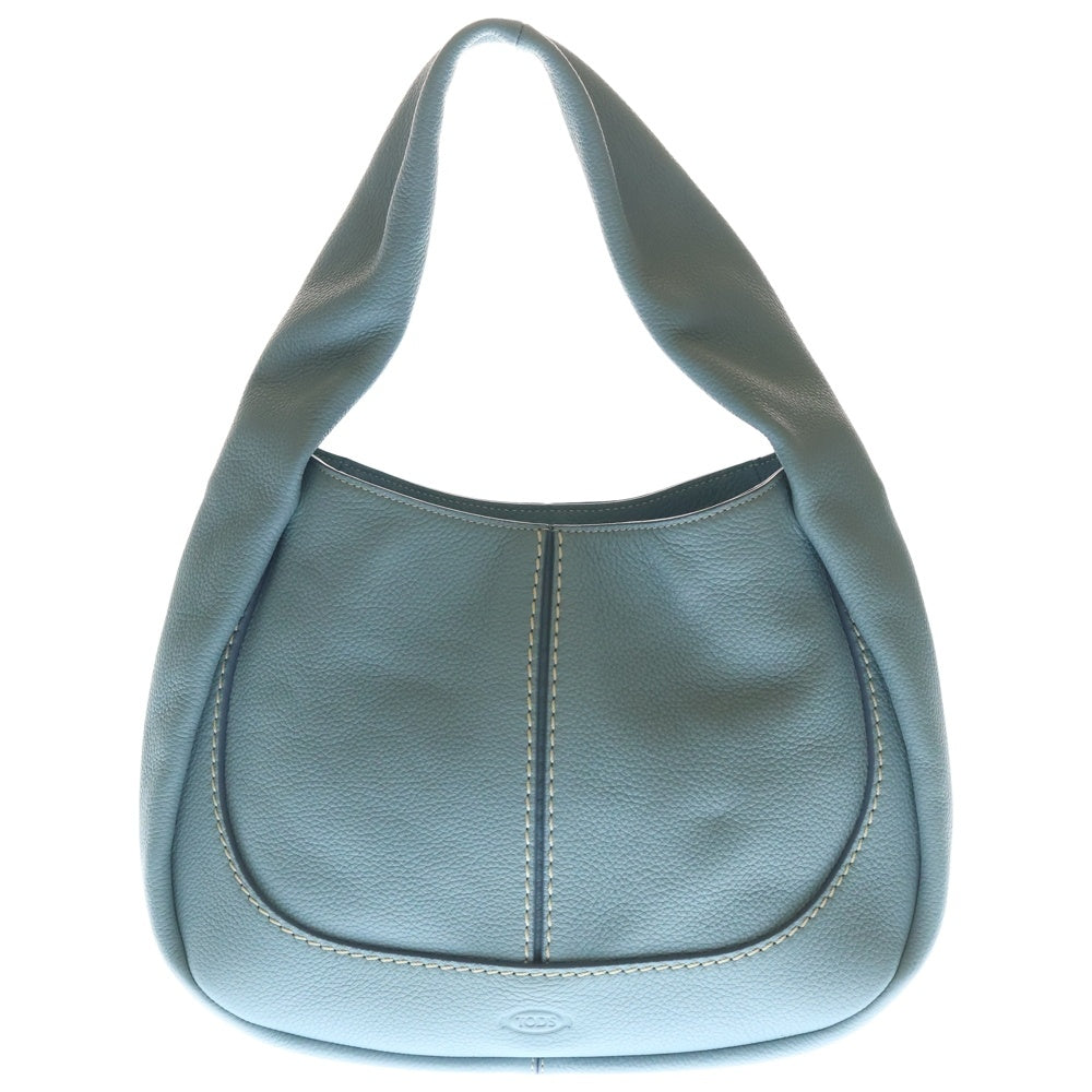 TOD'S(トッズ) シャツ ホーボー ワンハンドルバッグ ブルー レザー レディース