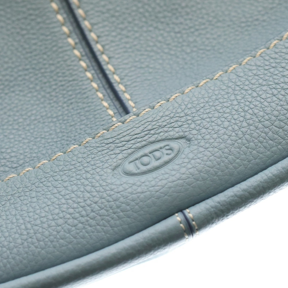 TOD'S(トッズ) シャツ ホーボー ワンハンドルバッグ ブルー レザー レディース