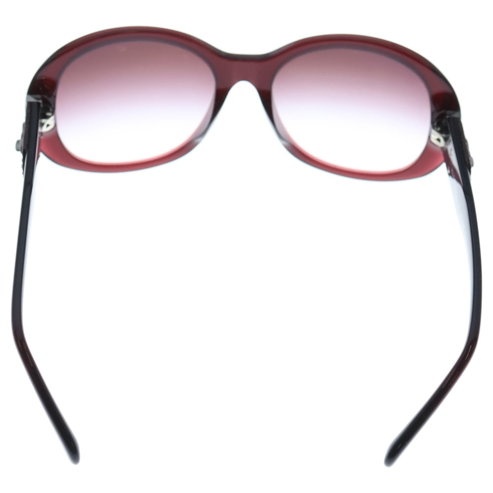 CHANEL(シャネル) ココマーク ターンロック レザー装飾 オーバルフレーム カラーレンズ サングラス メガネ 眼鏡 アイウェア ボルドー 5235-Q-A c.539