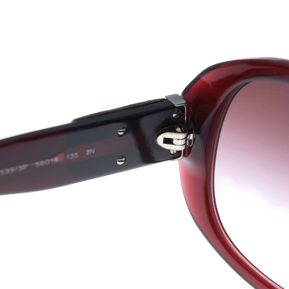 CHANEL(シャネル) ココマーク ターンロック レザー装飾 オーバルフレーム カラーレンズ サングラス メガネ 眼鏡 アイウェア ボルドー 5235-Q-A c.539