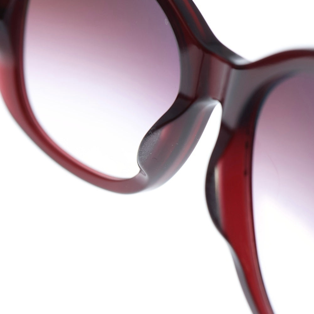 CHANEL(シャネル) ココマーク ターンロック レザー装飾 オーバルフレーム カラーレンズ サングラス メガネ 眼鏡 アイウェア ボルドー 5235-Q-A c.539