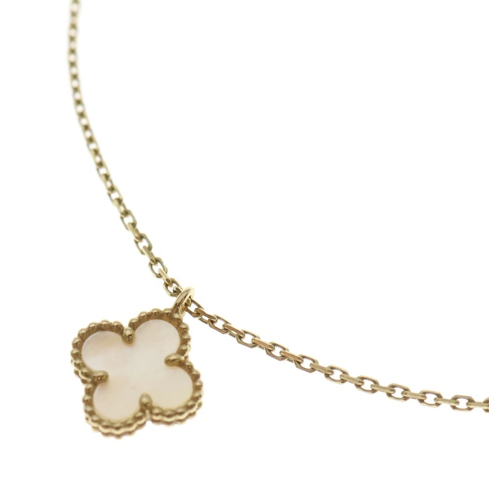Van Cleef & Arpels(ヴァンクリーフアンドアーペル) スウィートアルハンブラ マザーオブパール シェル ペンダント ネックレス K18YG イエローゴールド VCARF69100 レディース