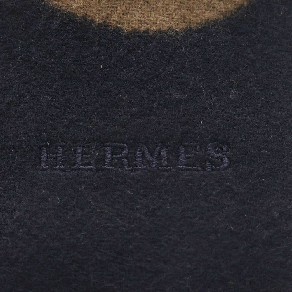 HERMES(エルメス) エニーモール マフラー ブラック カシミア レディース
