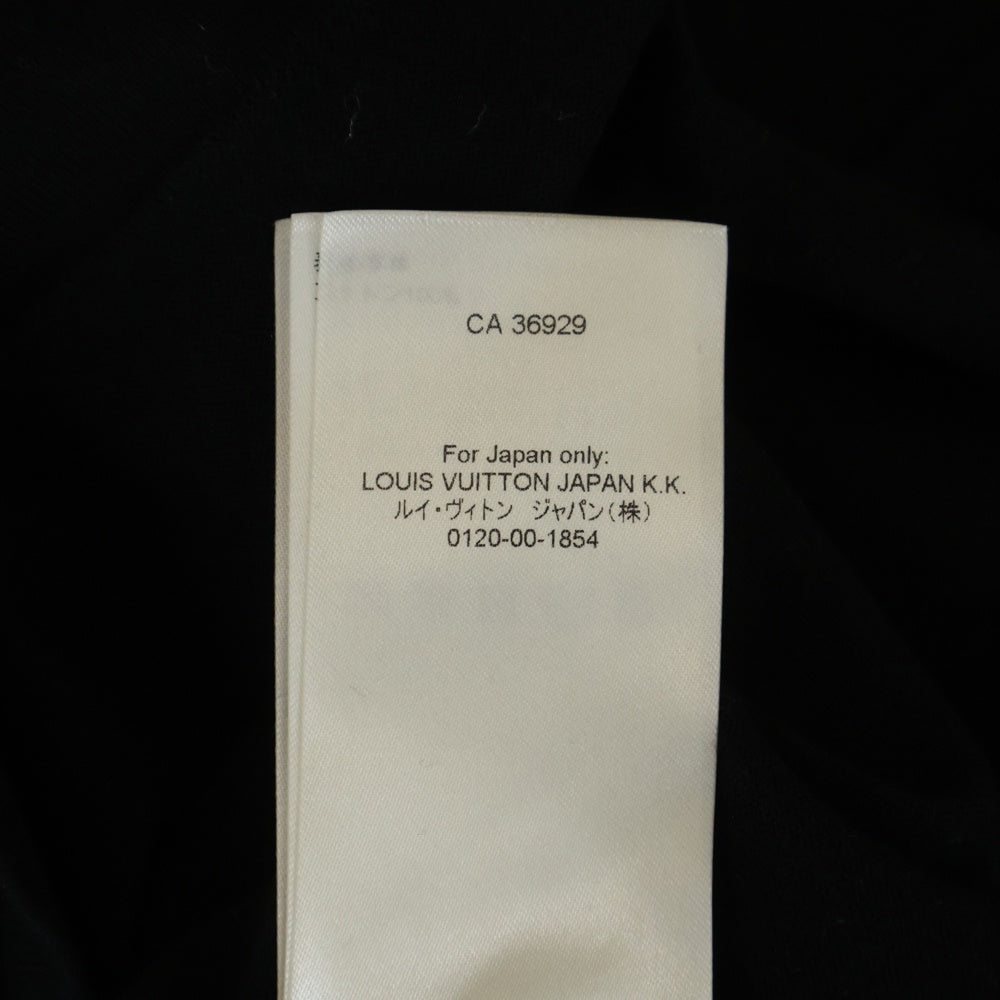 LOUIS VUITTON(ルイヴィトン) 24SS シグネチャー ロゴ ジャガード コットン クルーネック 半袖Tシャツ カットソー ブラック RM241Q Z34 HRN47W