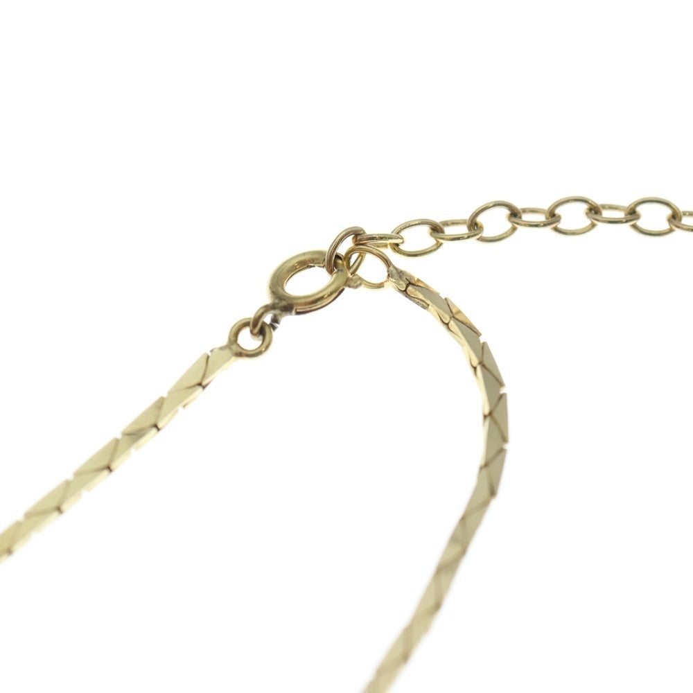 Christian Dior(クリスチャンディオール) パール ラインストーン チェーンネックレス ゴールド レディース