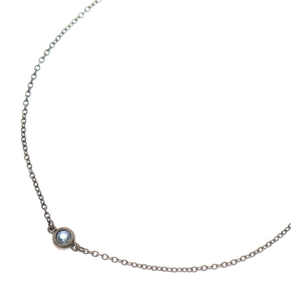 TIFFANY & Co.(ティファニー) バイザヤード 3P ネックレス ペンダント チェーン アクアマリン ブルー SV925