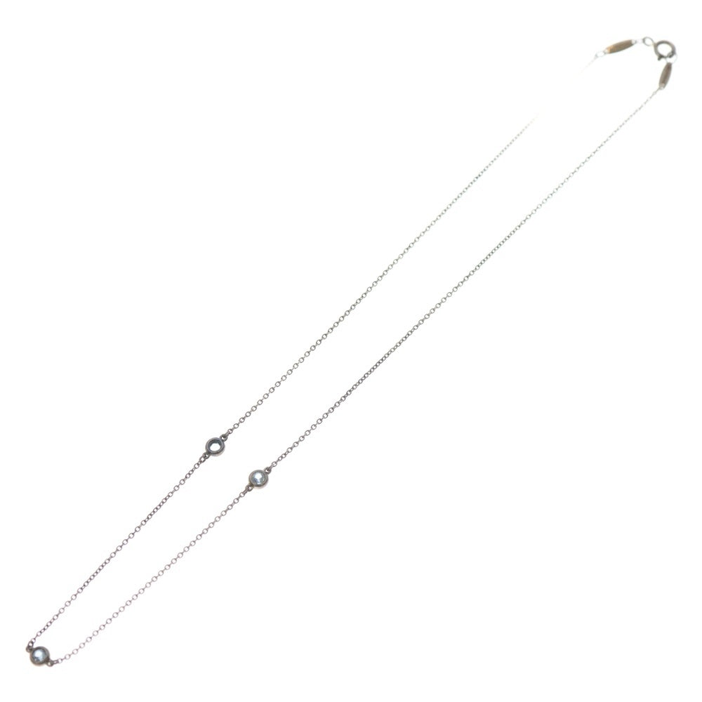 TIFFANY & Co.(ティファニー) バイザヤード 3P ネックレス ペンダント チェーン アクアマリン ブルー SV925