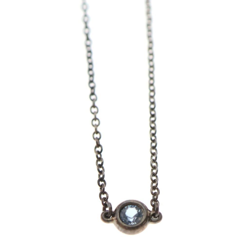 TIFFANY & Co.(ティファニー) バイザヤード 3P ネックレス ペンダント チェーン アクアマリン ブルー SV925
