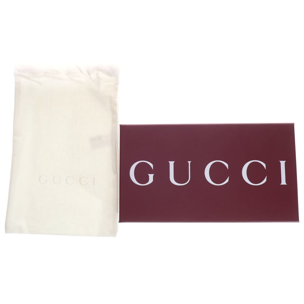 GUCCI(グッチ) ロゴ ジップアラウンドウォレット 長財布 カードケース ネイビー レザー 771154 シルバー金具