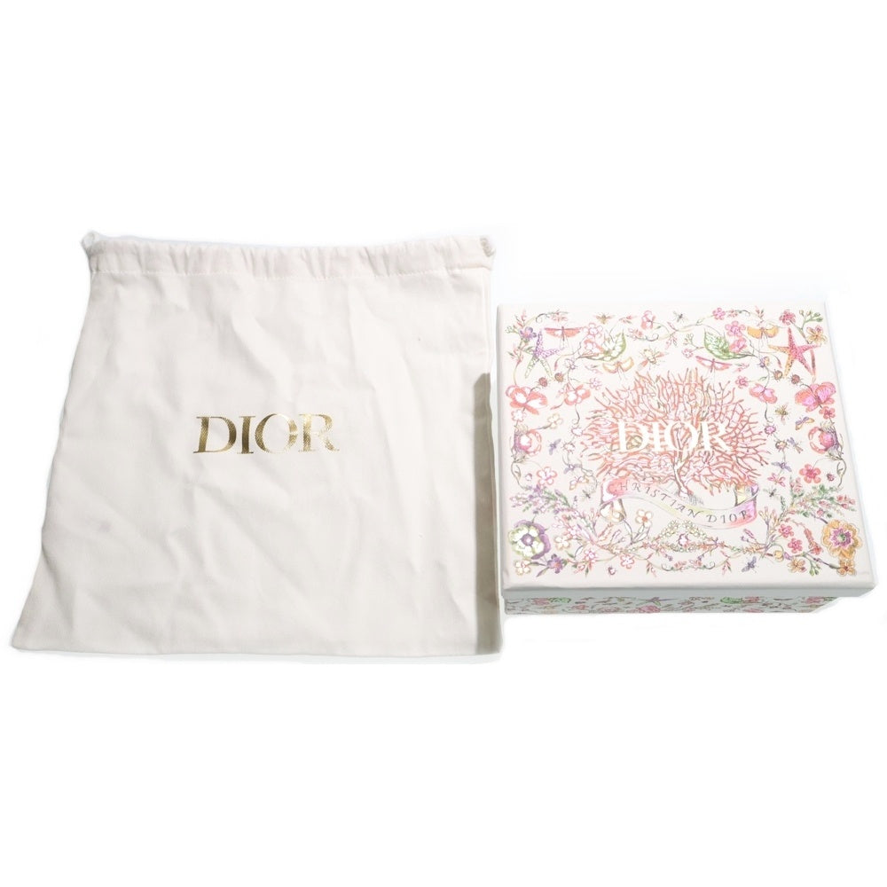 Christian Dior(クリスチャンディオール) ディオール カロ ハートポーチ チェーンバッグ ショルダーバッグ ミニバッグ ホワイト レザー ゴールド金具