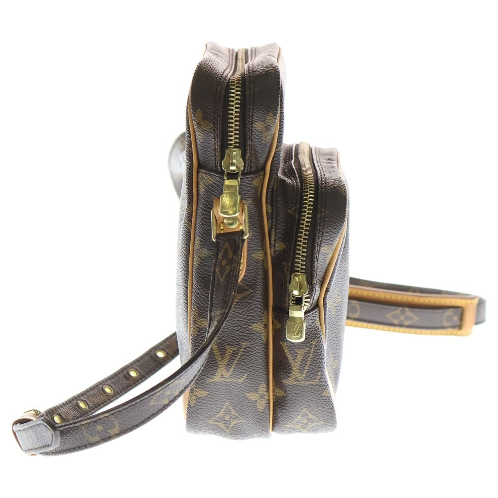 LOUIS VUITTON(ルイヴィトン) モノグラム アマゾン ショルダーバッグ ミニバッグ ブラウン レザー×PVC M45236 ゴールド金具 レディース