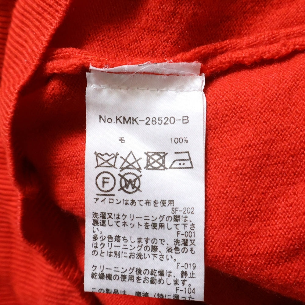 MAISON KITSUNE(メゾンキツネ) トリコワッペン ウール カーディガン レッド KMK-28520-B