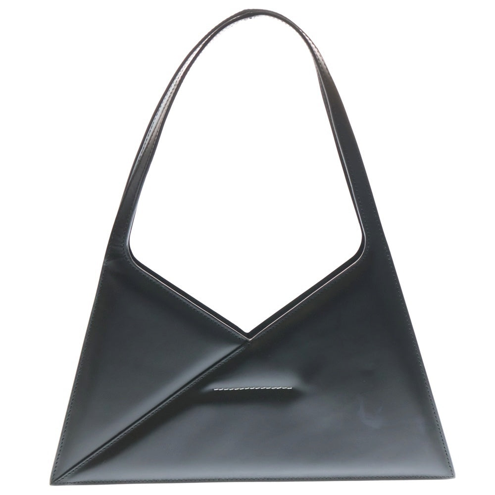 MM6 Maison Margiela(エムエムシックスメゾンマルジェラ) ジャパニーズ アコーディオン バッグ ブラック レザー ハンドバッグ