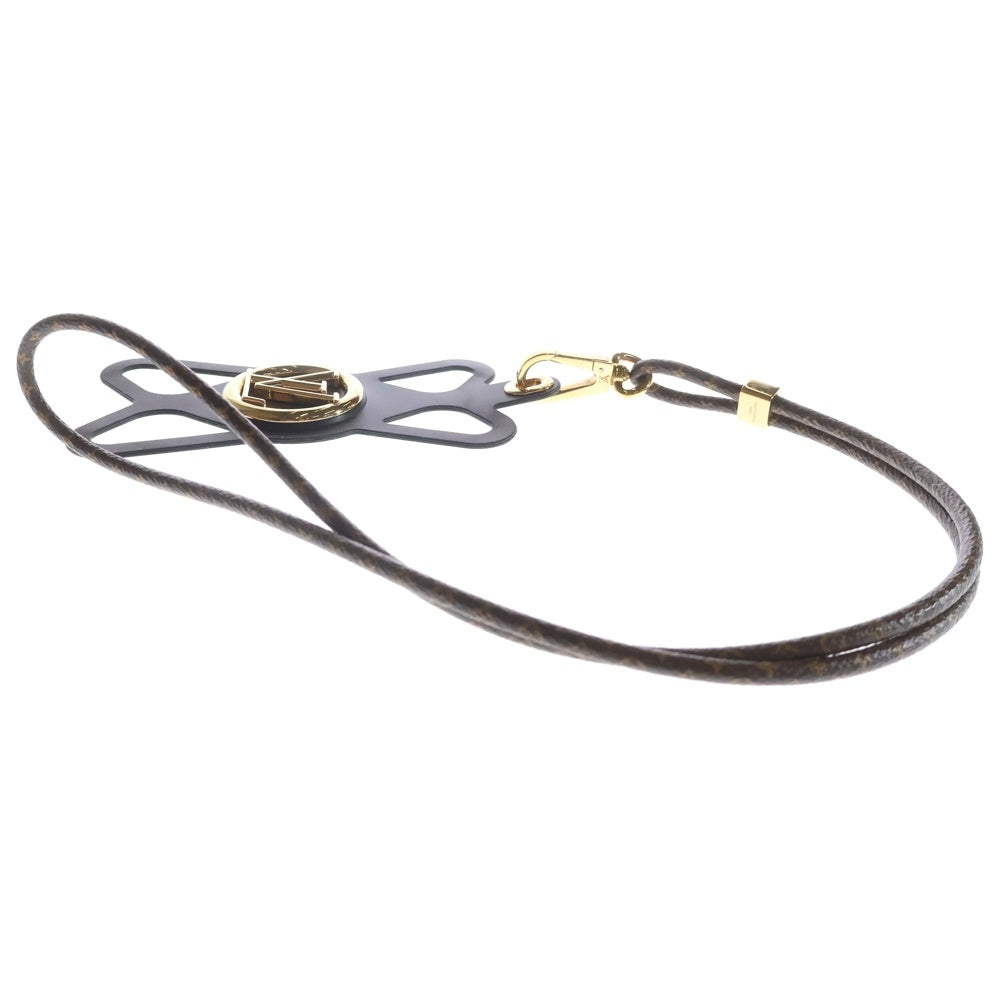 LOUIS VUITTON(ルイヴィトン) モノグラム LVロゴ ルイーズ フォンショルダー ストラップ ブラック×ブラウン M68382