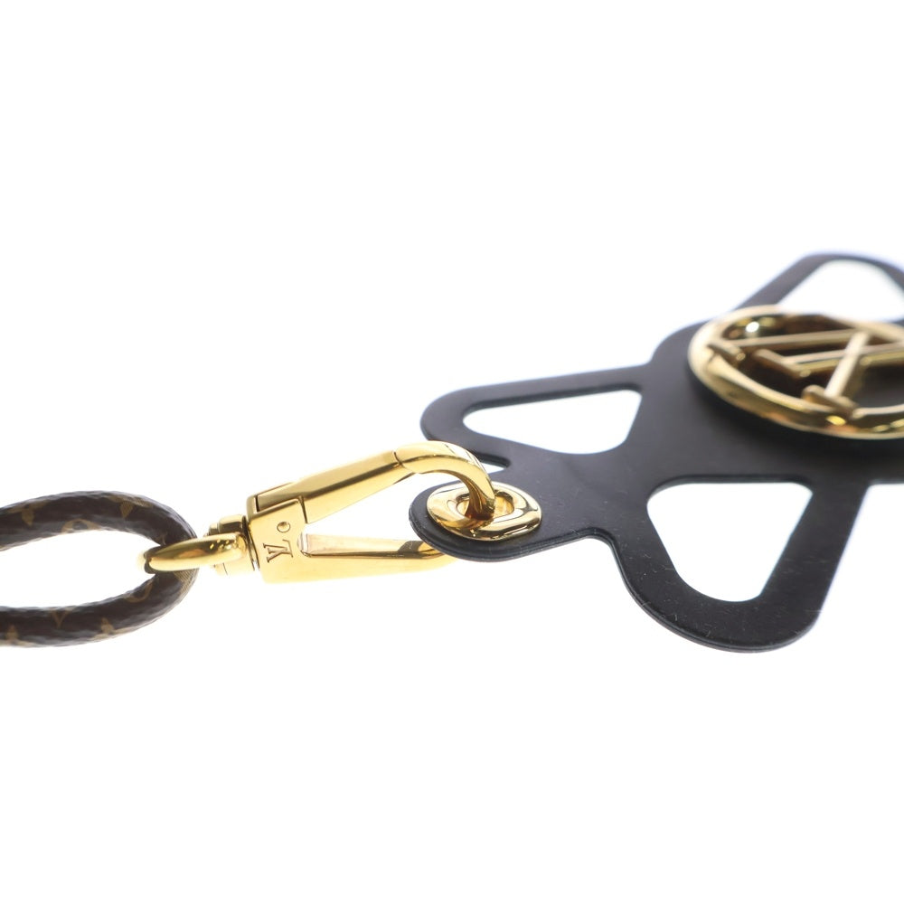 LOUIS VUITTON(ルイヴィトン) モノグラム LVロゴ ルイーズ フォンショルダー ストラップ ブラック×ブラウン M68382