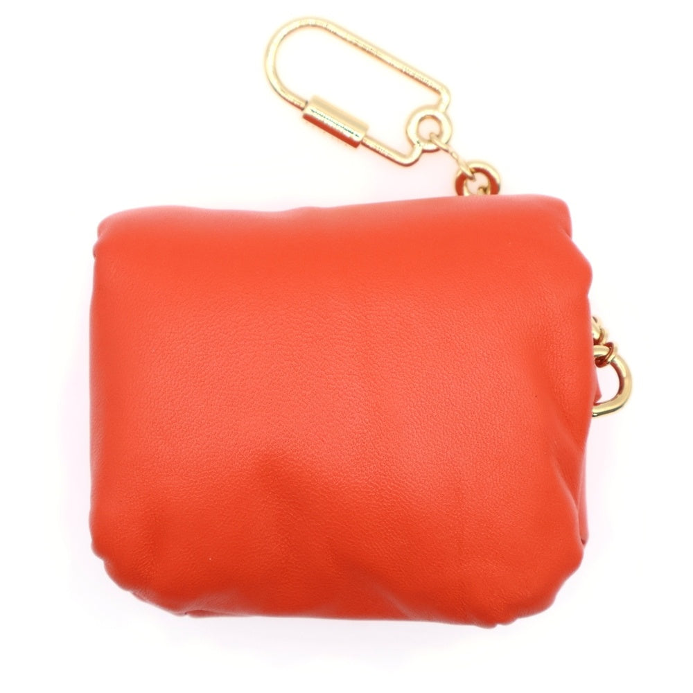 LOEWE(ロエベ) パファー ゴヤチャーム ゴヤケース バッグチャーム キーホルダー オレンジ レザー ゴールド金具 レディース