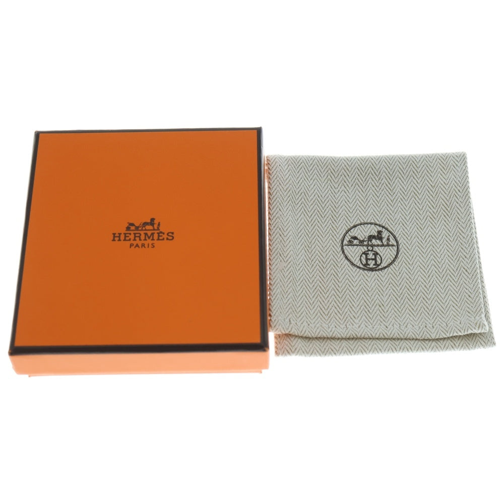 HERMES(エルメス) ポップアッシュ ロカバール ミニ バイカラー ネックレス ペンダント チェーン ブラック×ブラウン ゴールド金具 GP レディース