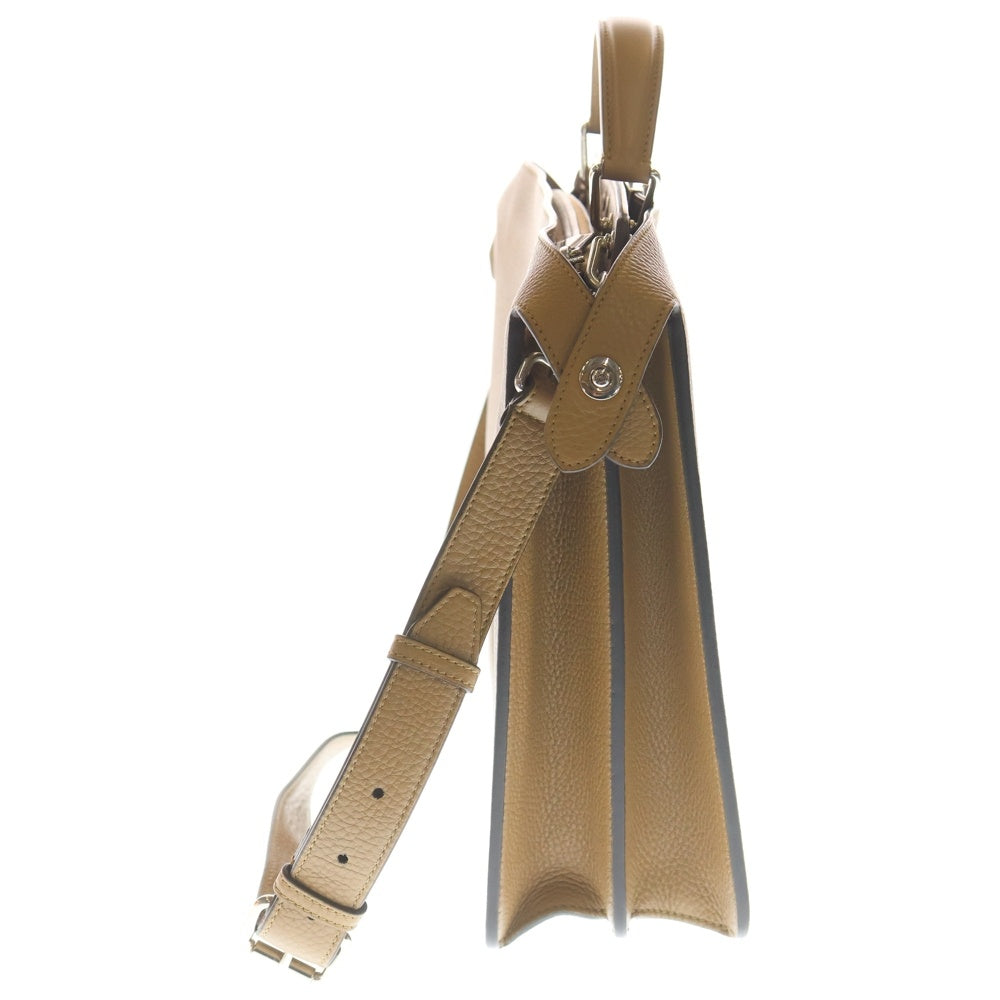 FENDI(フェンディ) ピーカブー アイシーユー ミディアム ビジネスバッグ ハンドバッグ ショルダーバッグ ブラウン レザー 7VA529 シルバー金具 レディース