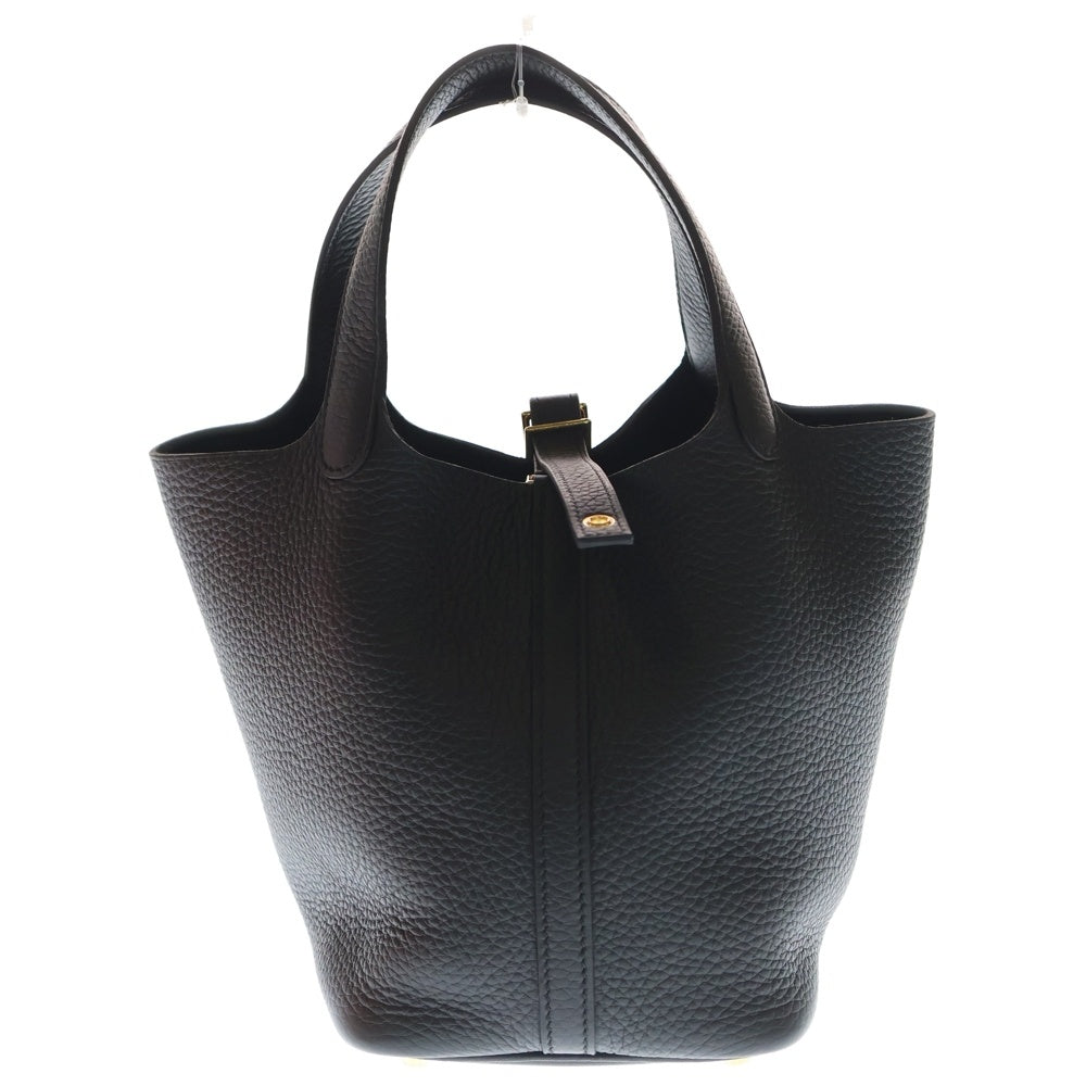 HERMES(エルメス) ピコタンロックPM トリヨンクレマンス レザーハンドバッグ ブラック GD金具 K刻印 レディース