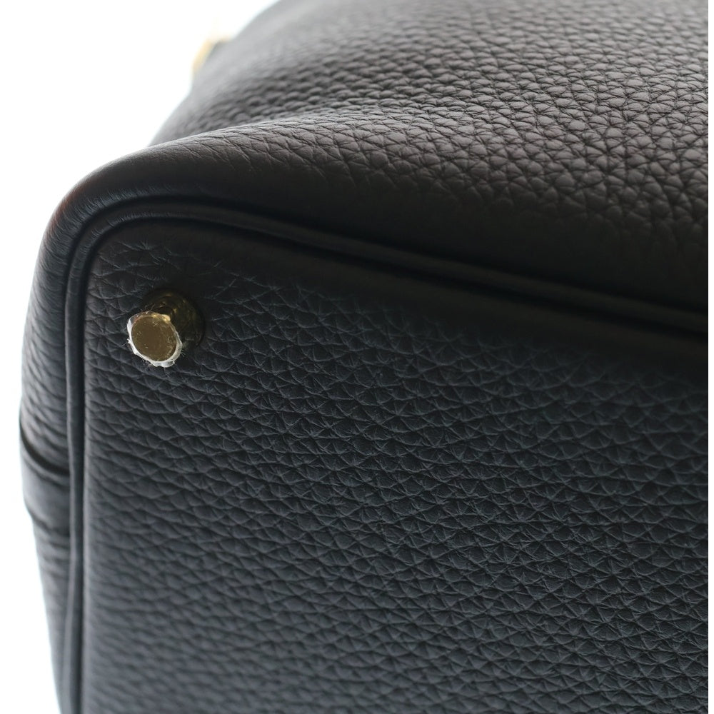 HERMES(エルメス) ピコタンロックPM トリヨンクレマンス レザーハンドバッグ ブラック GD金具 K刻印 レディース