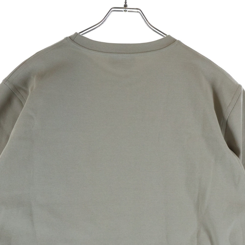HERMES(エルメス) ナイロン切り替え クルーネック 半袖Tシャツ カットソー グレー/ベージュ