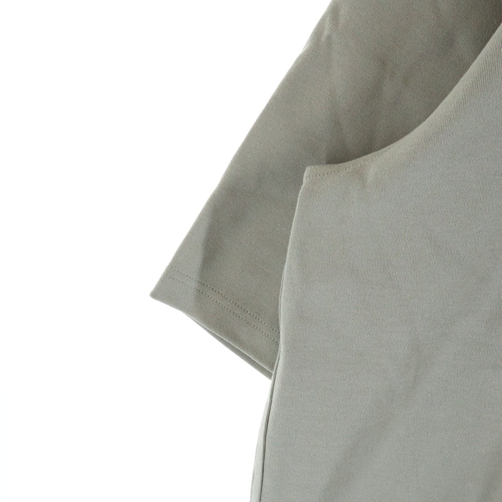 HERMES(エルメス) ナイロン切り替え クルーネック 半袖Tシャツ カットソー グレー/ベージュ