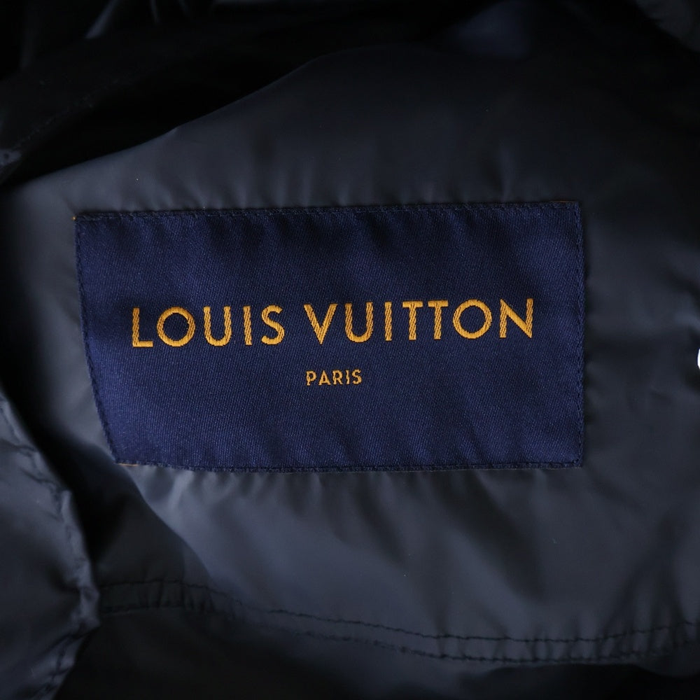 LOUIS VUITTON(ルイヴィトン) ロゴプレート ナイロン フーデッド ジップアップジャケット ネイビー